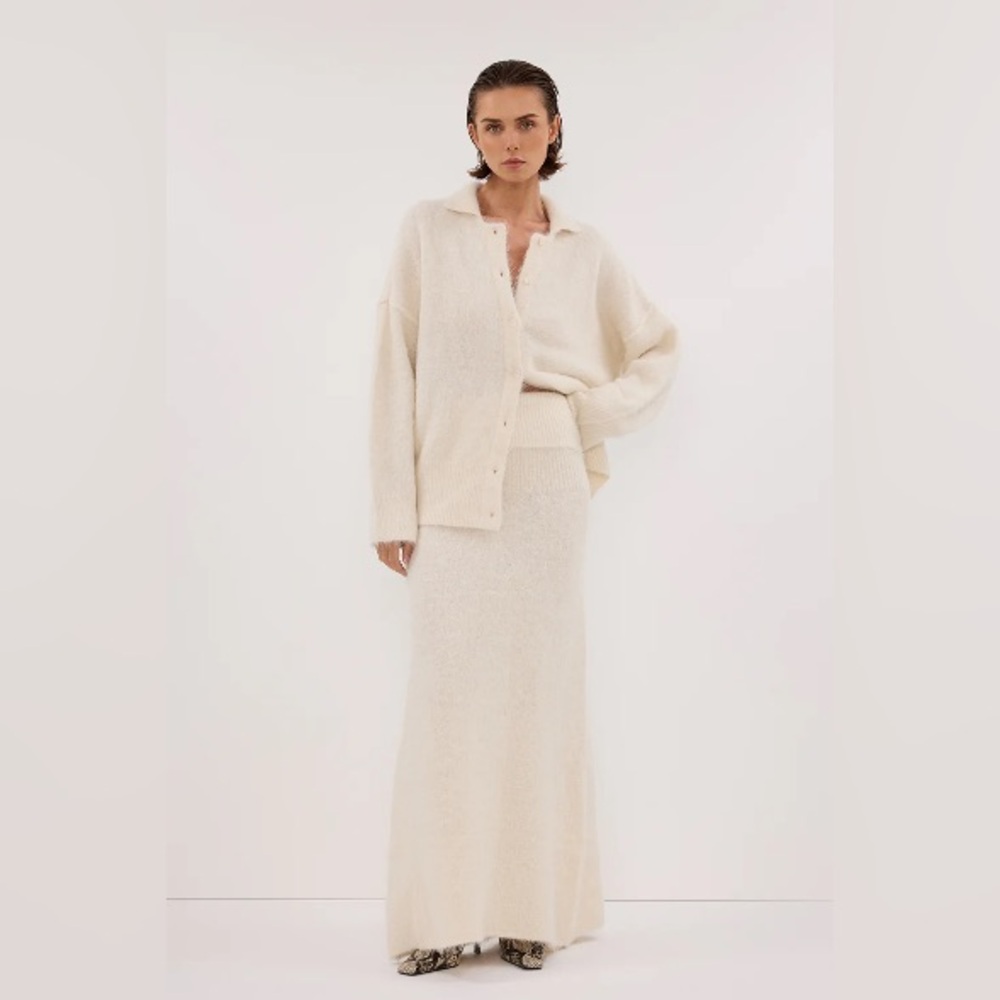 NWT dissh ivory Salma angora skirt - size s - Picture 1 of 9